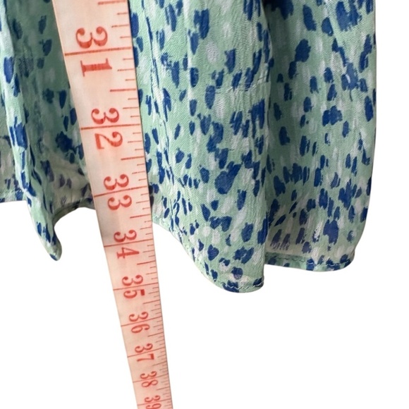 ZARA Tiered and Ruffled Long Sleeve Poly Chiffon Mini Dress Tie Neck US Sz M - Picture 7 of 10